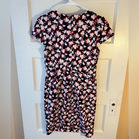 Banana Republic Pink and Navy Floral Midi Dress - Picture 6 of 7